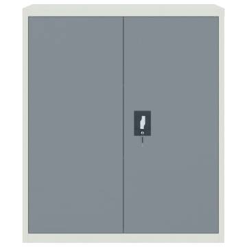 Light Grey & Dark Grey File Cabinet - 90x40x105 cm - Steel