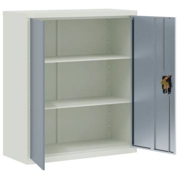 Light Grey & Dark Grey File Cabinet - 90x40x105 cm - Steel