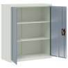 Light Grey & Dark Grey File Cabinet - 90x40x105 cm - Steel