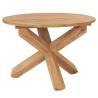 Garden Dining Table Ø110x75 cm Solid Teak Wood Size 110 x 75 cm Quantity in Package 1 