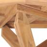 Garden Dining Table Ø110x75 cm Solid Teak Wood - Hipomarket