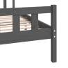 Grey Solid Wood Bed Frame 135x190 cm Double | HipoMarket