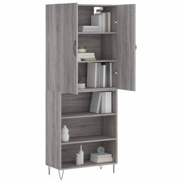 Highboard Grey Sonoma - Stylish Storage Solution | HipoMarket