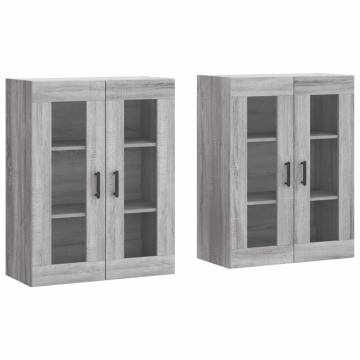 Wall Mounted Cabinets - 2 pcs Grey Sonoma Engineered Wood