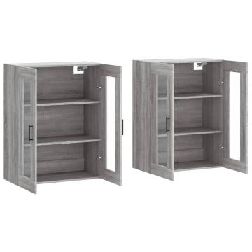 Wall Mounted Cabinets - 2 pcs Grey Sonoma Engineered Wood