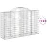 Arched Gabion Baskets 13 pcs - Garden Barriers | HipoMarket