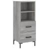 Elegant Grey Sonoma Highboard - 34.5x34x180 cm