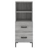 Elegant Grey Sonoma Highboard - 34.5x34x180 cm