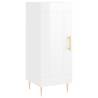 Stylish Highboard High Gloss White - 34.5x34x180 cm