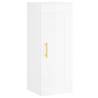 Stylish Highboard High Gloss White - 34.5x34x180 cm