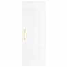 Stylish Highboard High Gloss White - 34.5x34x180 cm