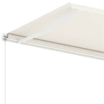 Freestanding Manual Retractable Awning 400x300 cm Cream - HipoMarket