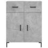 Stylish Highboard in Concrete Grey - 69.5x34x180 cm