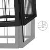 8-Panel Dog Playpen Black - Durable Steel | Hipo Market