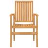 8 PCS Stackable Garden Chairs - Solid Teak Wood | HipoMarket