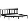 Black Solid Wood Bed Frame 180x200 cm - Super King Size | HipoMarket