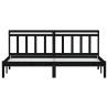 Black Solid Wood Bed Frame 180x200 cm - Super King Size | HipoMarket