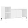 Stylish White TV Cabinet - 100x35x55 cm Engineered Wood