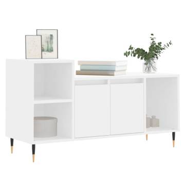 Stylish White TV Cabinet - 100x35x55 cm Engineered Wood