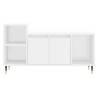 Stylish White TV Cabinet - 100x35x55 cm Engineered Wood