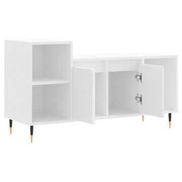 Stylish White TV Cabinet - 100x35x55 cm Engineered Wood