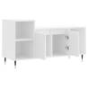 Stylish White TV Cabinet - 100x35x55 cm Engineered Wood