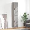 Highboard Grey Sonoma 34.5x34x180 cm Engineered Wood Colour grey sonoma Quantity in Package 1 Model 1 wood door 