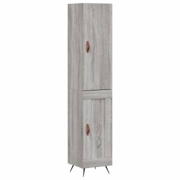 Stylish Highboard Grey Sonoma - Engineered Wood Storage