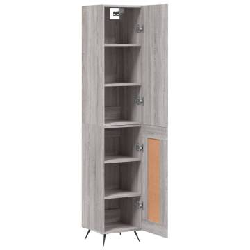 Stylish Highboard Grey Sonoma - Engineered Wood Storage