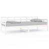 Day Bed White Solid Wood Pine 90x200 cm | HipoMarket