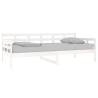 Day Bed White Solid Wood Pine 90x200 cm | HipoMarket