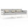 Day Bed White Solid Wood Pine 90x200 cm | HipoMarket