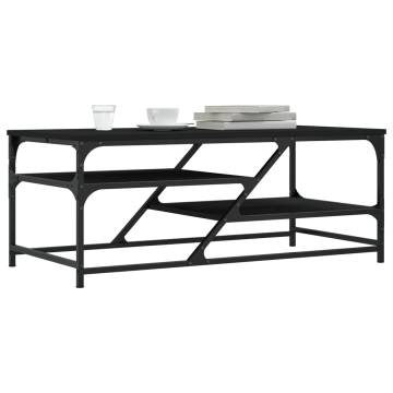 Elegant Black Coffee Table | 100x49x40 cm | Hipo Market