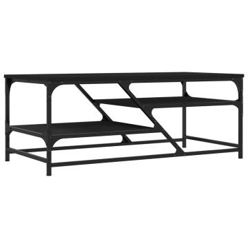 Elegant Black Coffee Table | 100x49x40 cm | Hipo Market