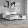 Bed Frame High Gloss White 140x200 cm Engineered Wood Colour high gloss white Size 140 x 200 cm 