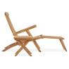 Comfortable Teak Garden Deck Chair with Footrest & Table