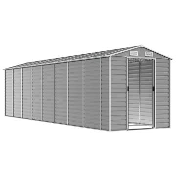 Light Grey Garden Shed - Galvanised Steel | Hipo Market