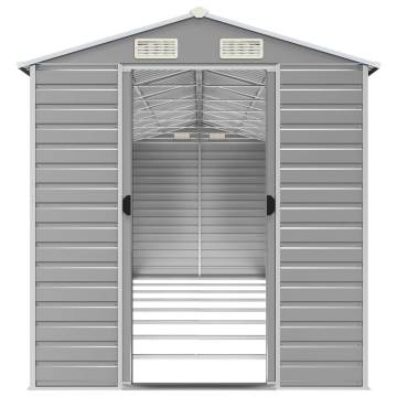 Light Grey Garden Shed - Galvanised Steel | Hipo Market