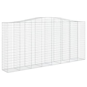 Arched Gabion Baskets 3 pcs - 400x50x180/200 cm Galvanised Iron