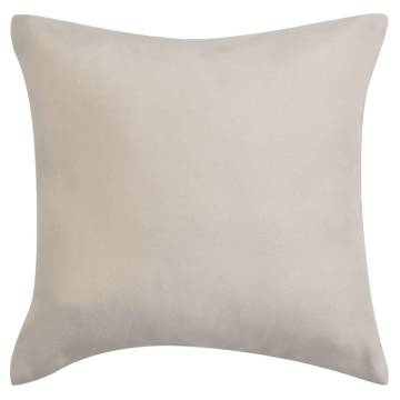 Cushion Covers Set - 4 pcs 40x40 cm Faux Suede Beige