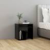 Bed Cabinet Black 40x30x40 cm Engineered Wood Colour black Quantity in Package 1 