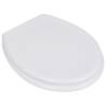 White MDF Toilet Seat with Durable Lid | HipoMarket UK