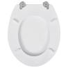 White MDF Toilet Seat with Durable Lid | HipoMarket UK