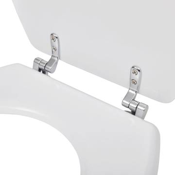 White MDF Toilet Seat with Durable Lid | HipoMarket UK