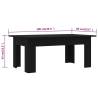 Stylish Black Coffee Table - 100x60 cm | Hipomarket