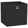 Stylish 10 pcs Black Storage Boxes | Hipomarket UK