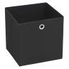 Stylish 10 pcs Black Storage Boxes | Hipomarket UK