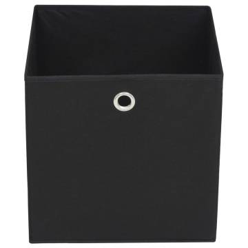 Stylish 10 pcs Black Storage Boxes | Hipomarket UK