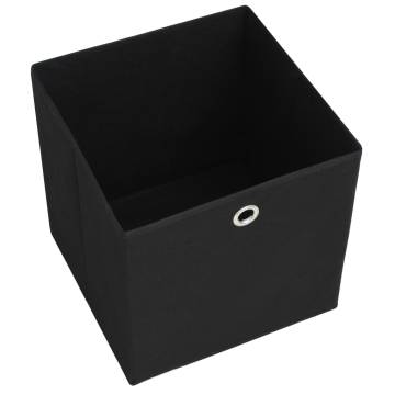 Stylish 10 pcs Black Storage Boxes | Hipomarket UK