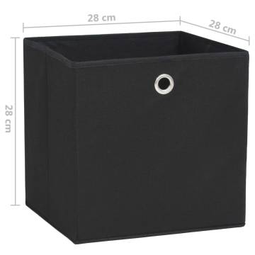 Stylish 10 pcs Black Storage Boxes | Hipomarket UK